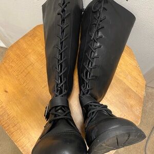 Target Black Lace-Up Women's Boots